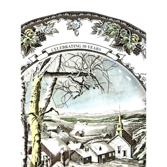 Johnson Bros Friendly Village England Vintage 50th Anniversary Limited Ed. Plate - Picture 4 of 7